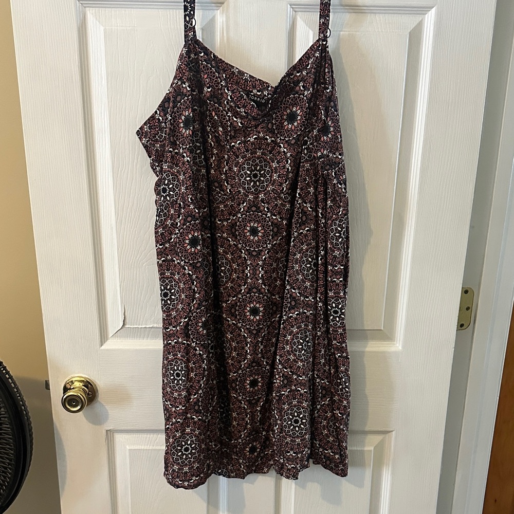 torrid Burgundy Paisley Print Mini Dress